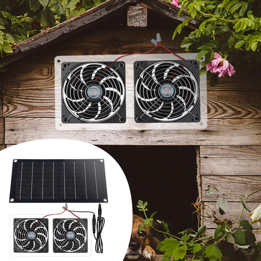 Waterproof Solar Exhaust Fan Extractor Ventilation Portable T949664