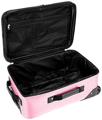Pink Expandable 2-Piece Softside Upright Luggage Set E63528