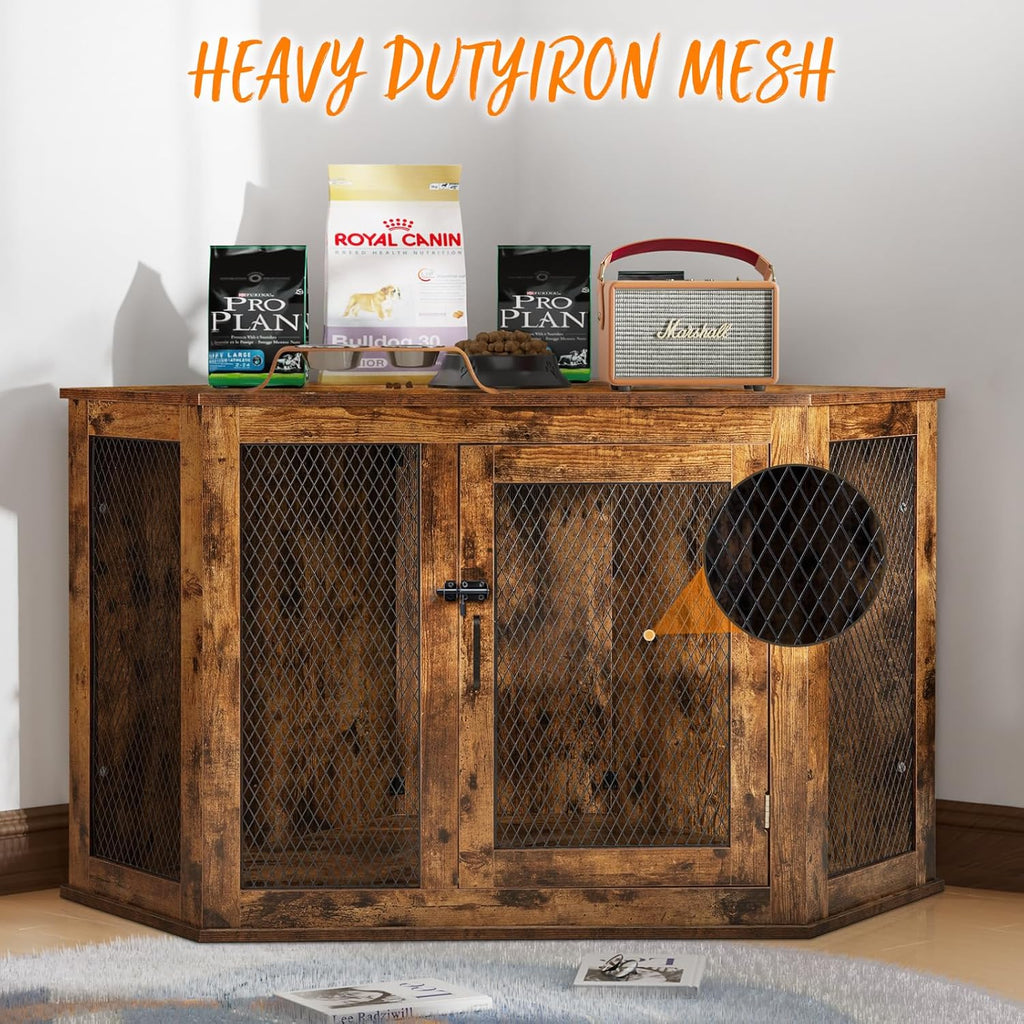 44/52inch Wooden Dog Kennel with Mesh H4352