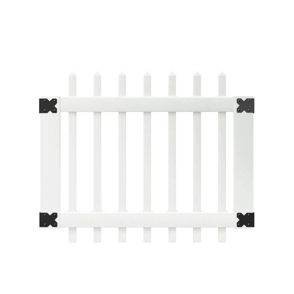 White Vinyl Picket Fence Gate O7937