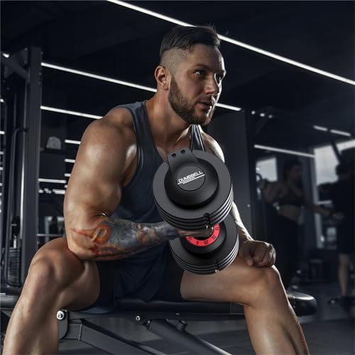 Adjustable Dumbbell 25LB Single Dumbbell Weight with Non-Slip Handle R843054