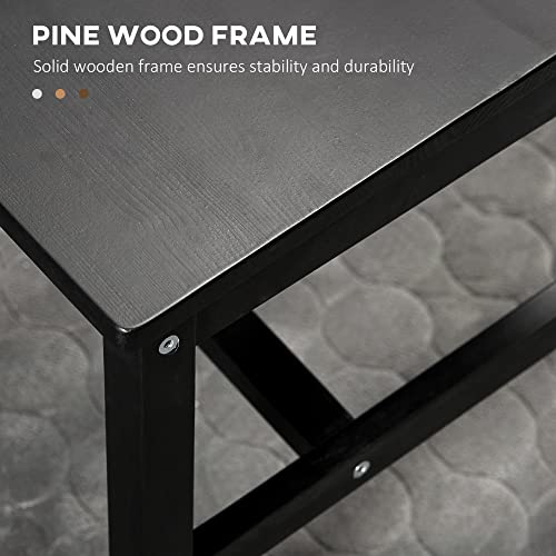 Black Wooden Cross Back Dining Chairs Set of 2 Z92526