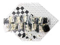 Tournament Chess Set with Filled Chess Pieces and Black Roll-Up Vinyl Chess Board C436