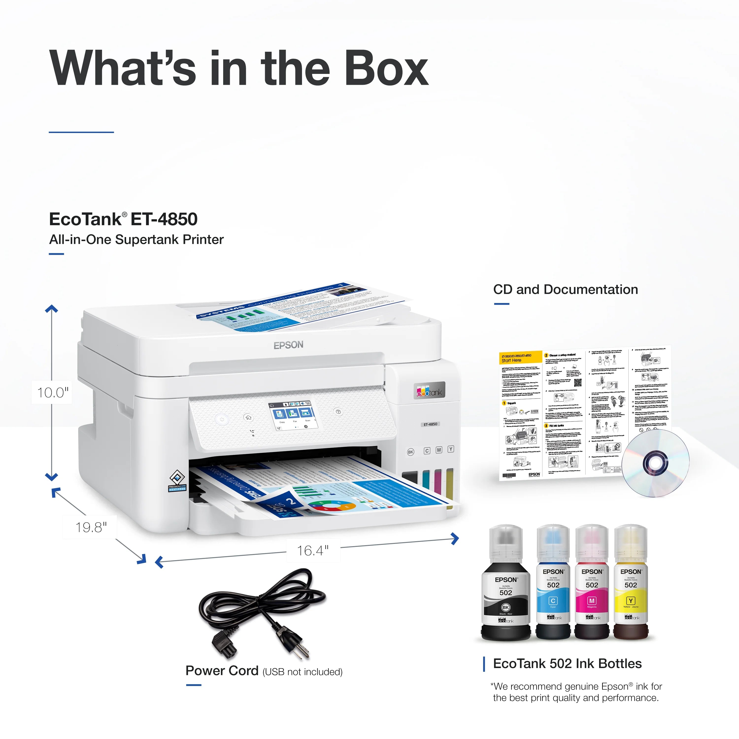 White All-in-One Supertank Printer N409673