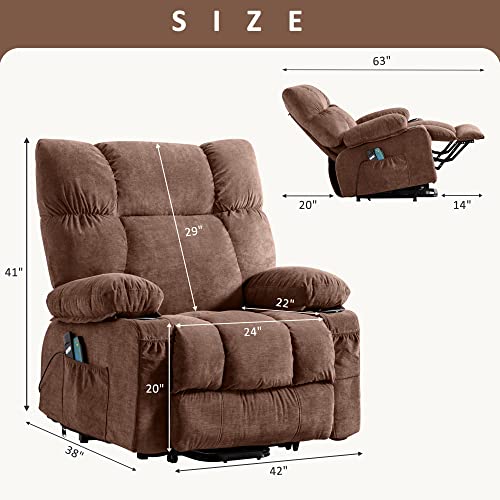 Grey Power Lift Recliner Chair with Massage I1036