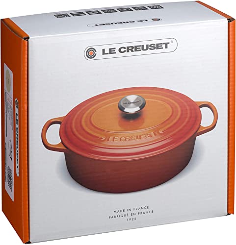 8 qt Enameled Cast Iron Oval Dutch Oven J2635