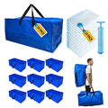 6 Pack Heavy Duty Extra Large Moving Bags with Backpack Straps & Vacuum Storage Bags X995252
