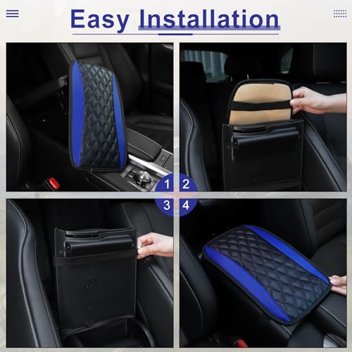 Black PU Leather Car Armrest Cover N752181