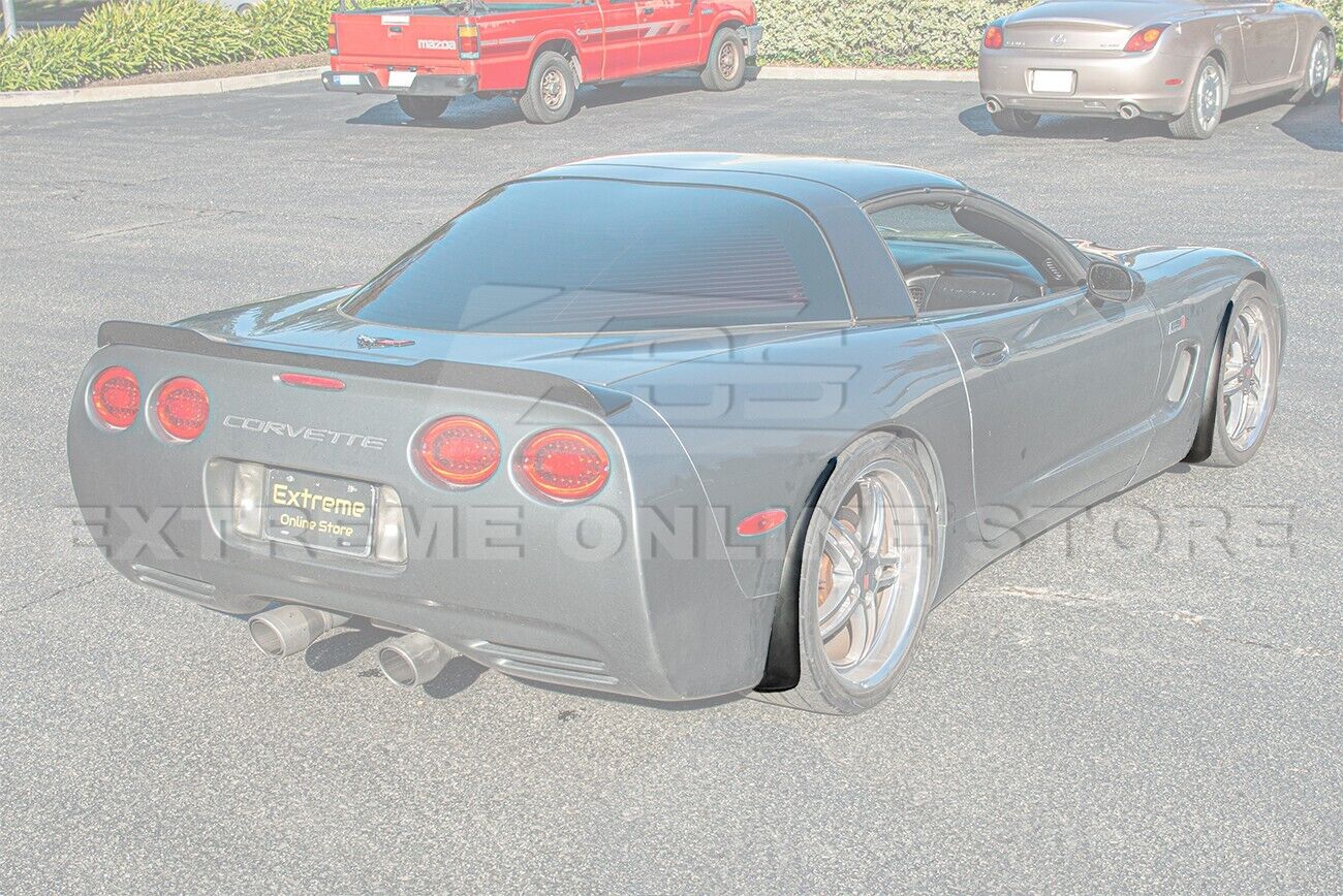 GM Factory XL Extended Style Front & Rear Side Splash Guards Mud Flap Pair ( ABS Plastic - Matte Black ) Z82902