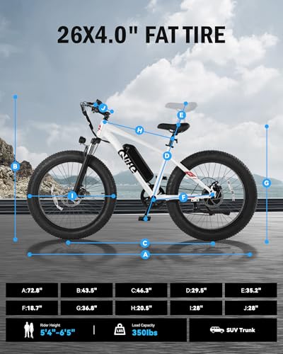 26x4.0 Fat Tire Electric Mountain Bike with 48V 13AH Battery X3123