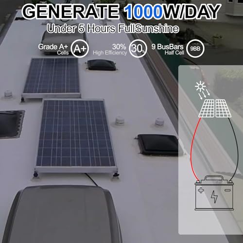 2PCS 100 Watt 12 Volt Monocrystalline Solar Panel C295454