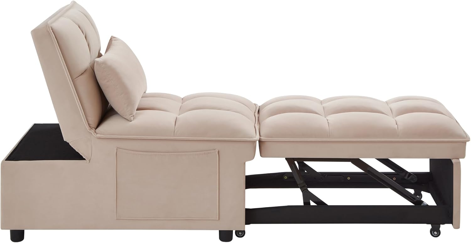 Gray Folding Single Sofa Bed F7728
