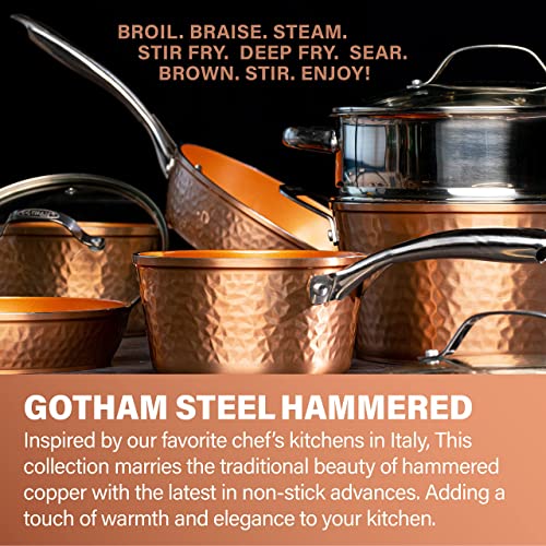 Hammered Pots, Pans and Frying Pan Set G812608