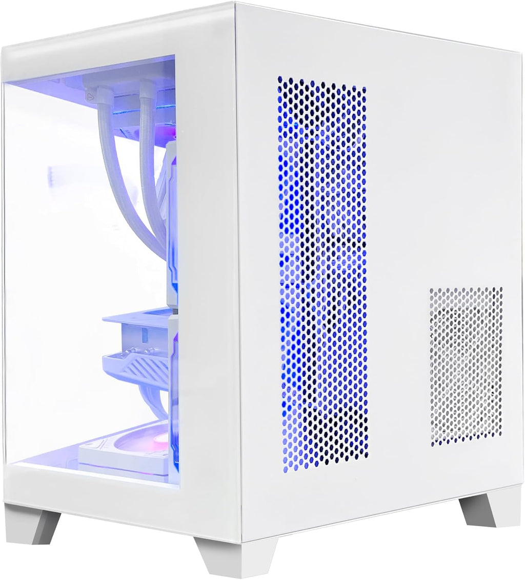 White Gaming PC with AMD Ryzen 5 5600X RTX 4060 16GB DDR4 RAM 1TB M.2 SSD W672