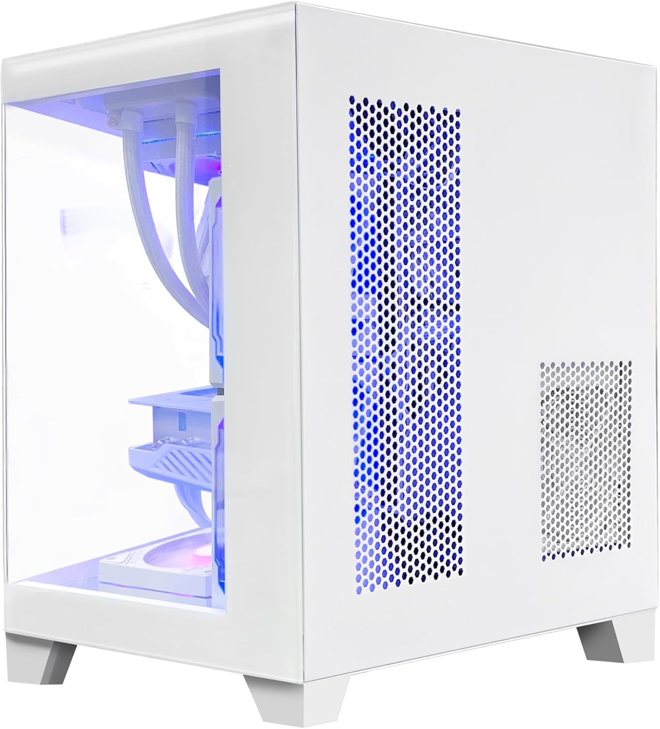White Gaming PC with AMD Ryzen 5 5600X RTX 4060 16GB DDR4 RAM 1TB M.2 SSD W672