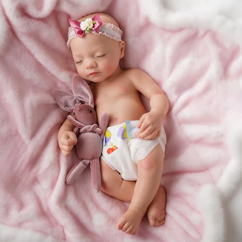 16 Inch Full Platinum Silicone Reborn Baby Doll M6048