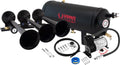 Train Horn Kit with 150psi Air Compressor, 1.5 Gallon Tank, 3 Trumpets E680441
