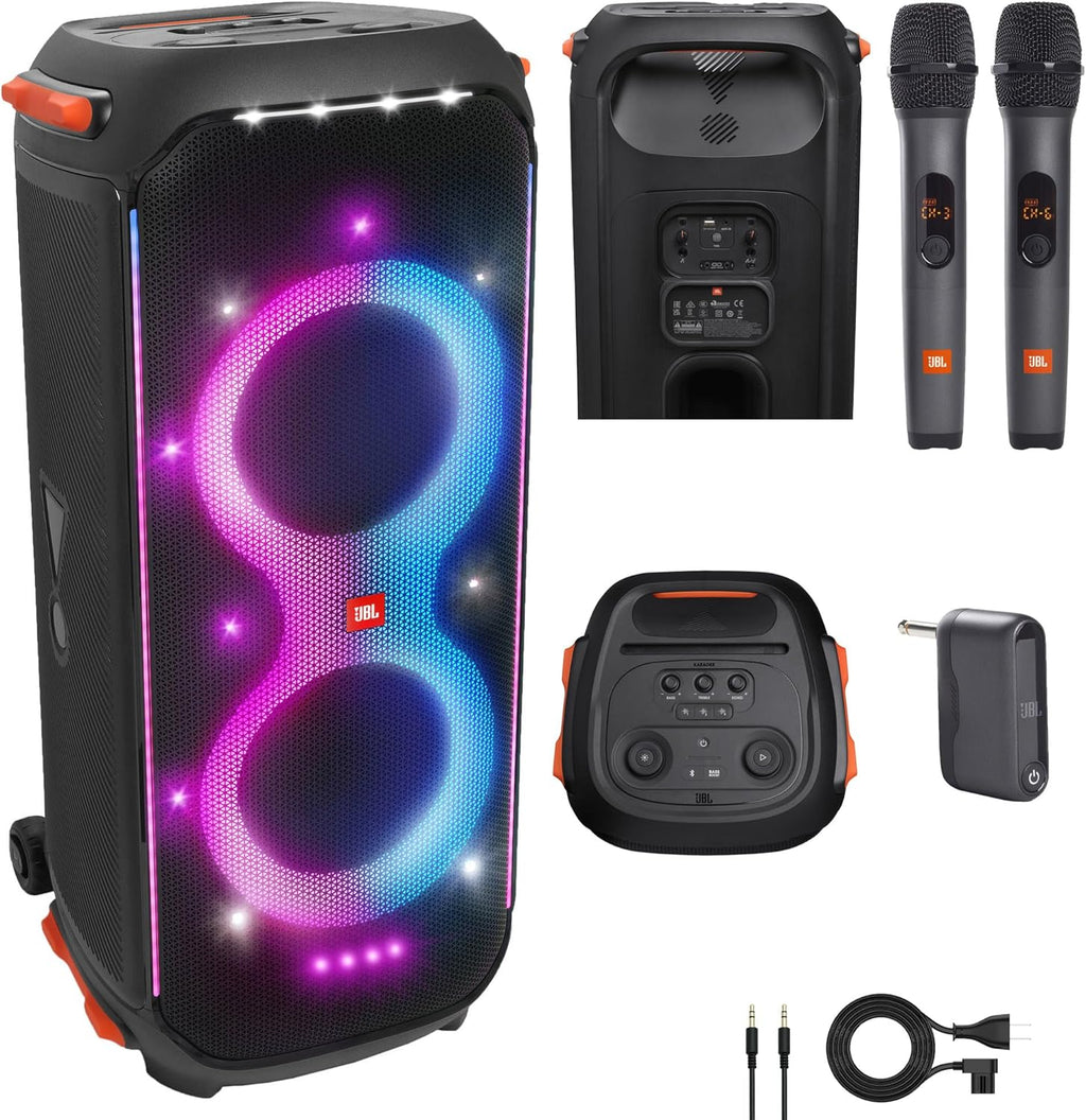 800W Wireless Bluetooth Splashproof Party Speaker with Lights H21237