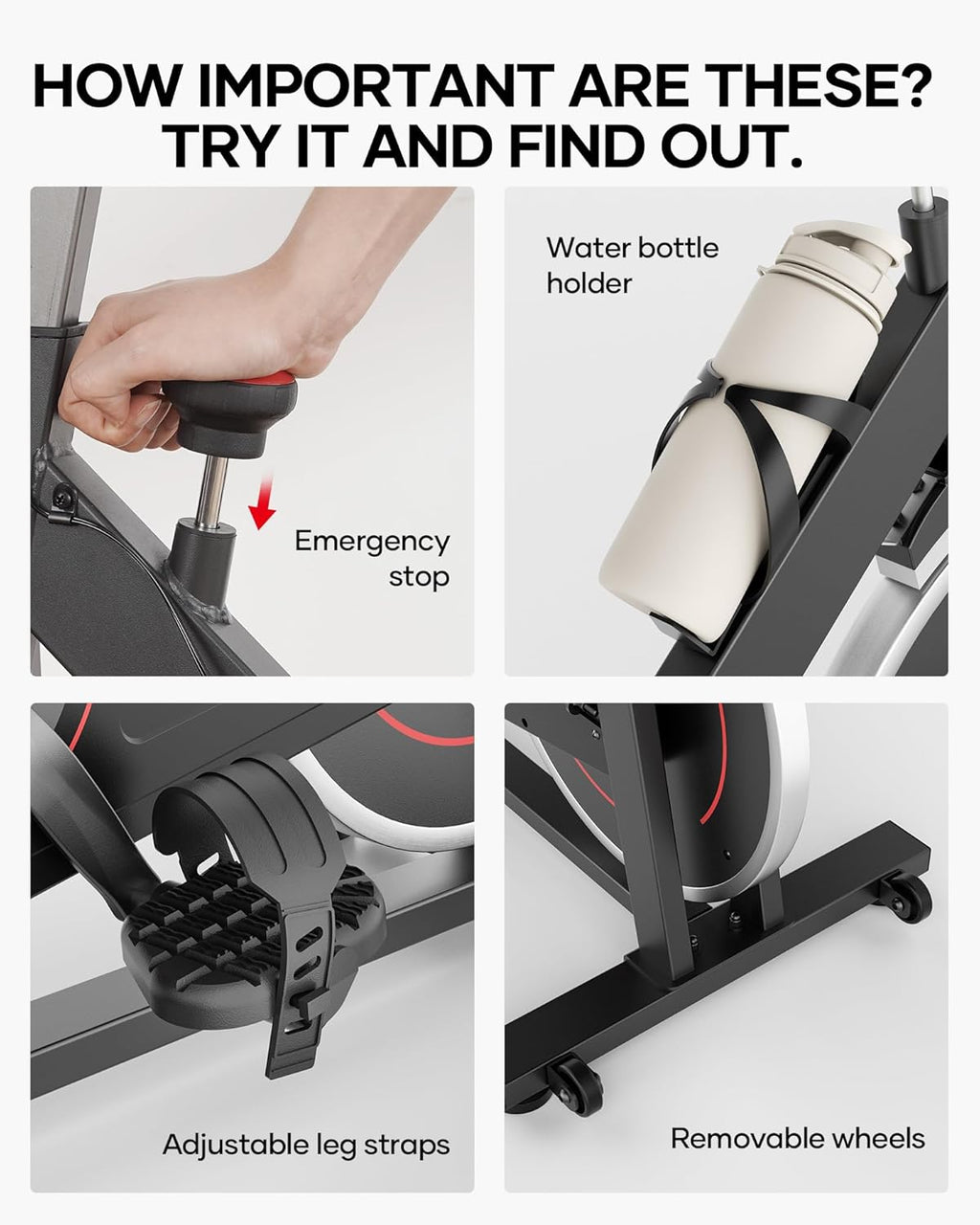 Indoor Cycling Bike with Resistance Seat Cushion LCD Monitor Belt Drive I38549
