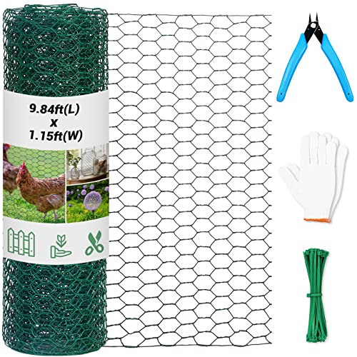 13.78 x 236 Inch Lightweight Galvanized Hexagonal Chicken Wire Mesh Q756