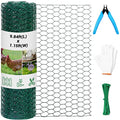 13.78 x 236 Inch Lightweight Galvanized Hexagonal Chicken Wire Mesh Q756
