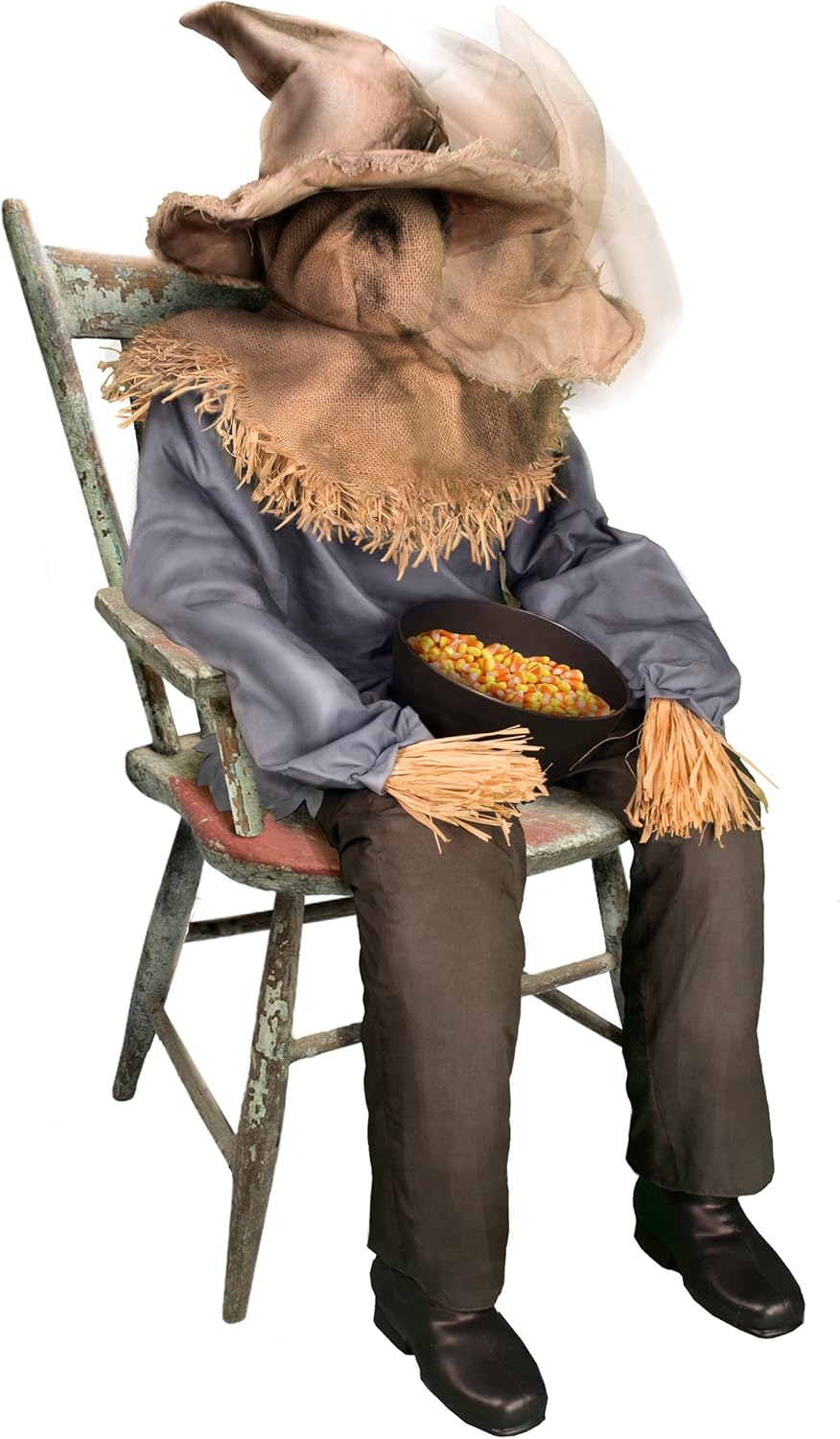 Sitting Scarecrow Animatronic 4.5 Feet D48202