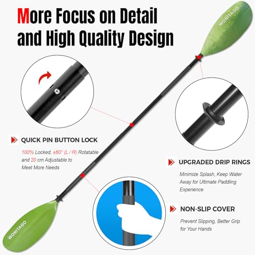 Adjustable Kayak Paddles with Alloy Shaft and PP Blade T7807