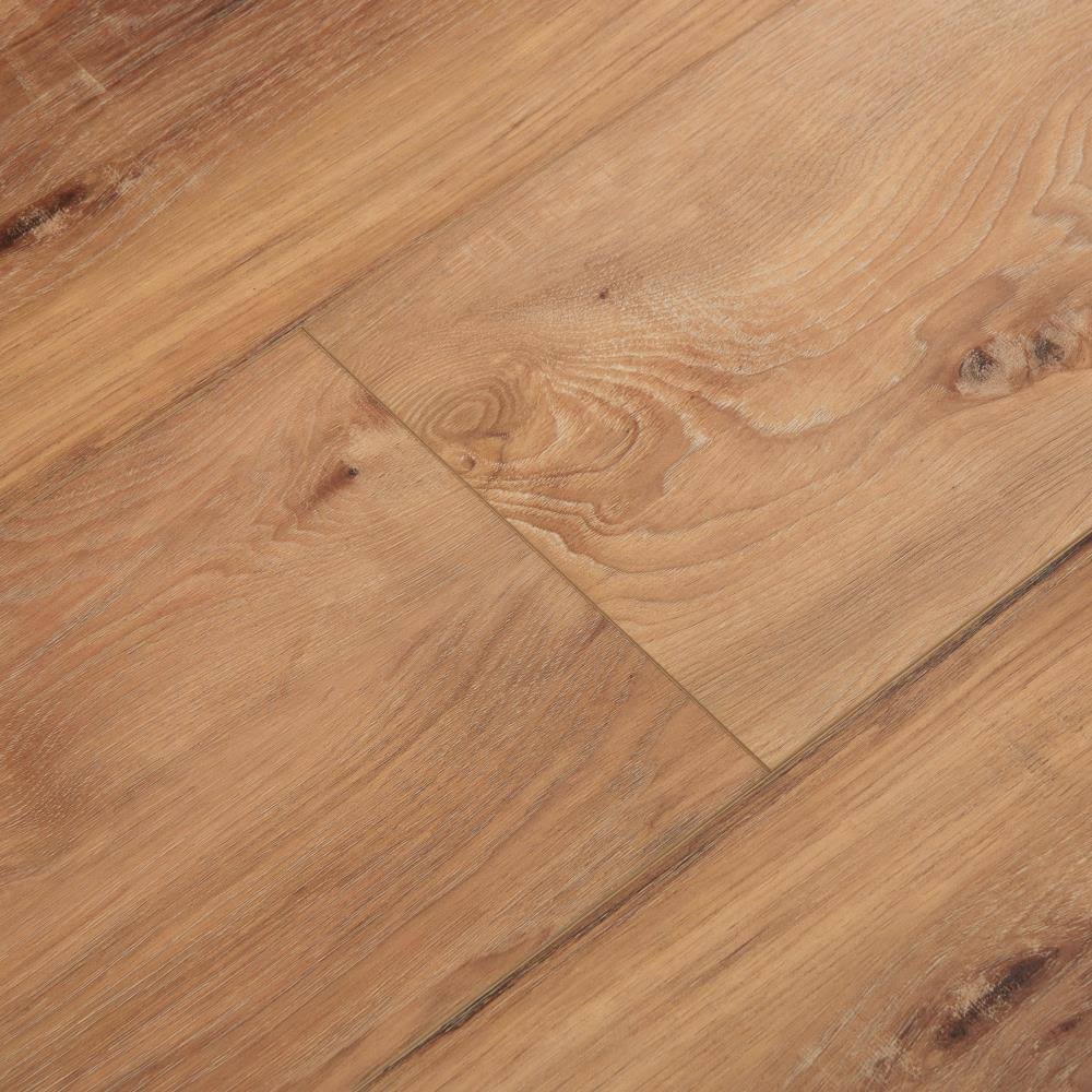 Gold Waterproof Interlocking Luxury Vinyl Flooring (26.62-Sq ft) V909544