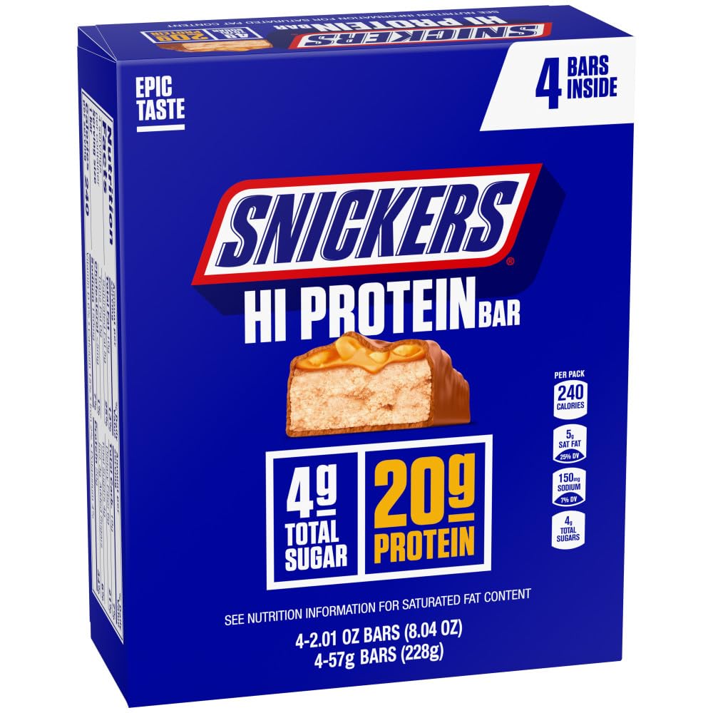Peanut & Caramel Hi Protein Bar, 8.04 oz, 4 ct Box P1869