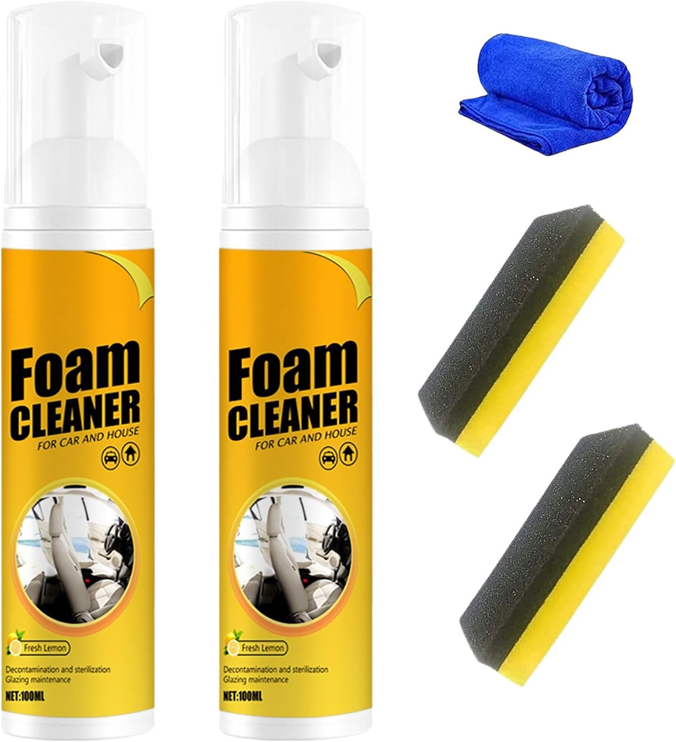 2PCS Multipurpose Foam Cleaner Lemon Flavor (100ml*2) Z333918