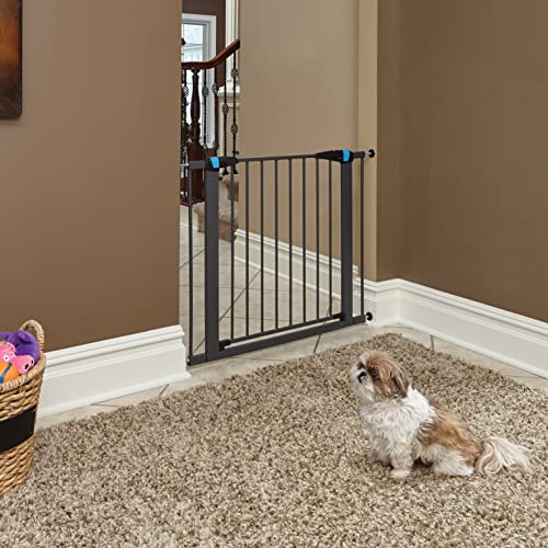 29 Inches Tall Walk-Through Steel Pet Gate, Graphite P312228