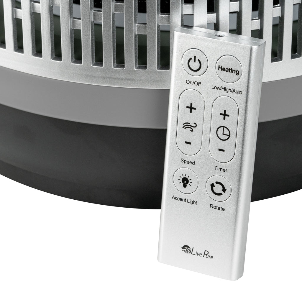 Gray 2 in 1 Air Purifier & Heater with HEPA Filtration C140324