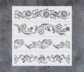 Floral Border Stencil 12x12Inch Reusable Stencil R93870