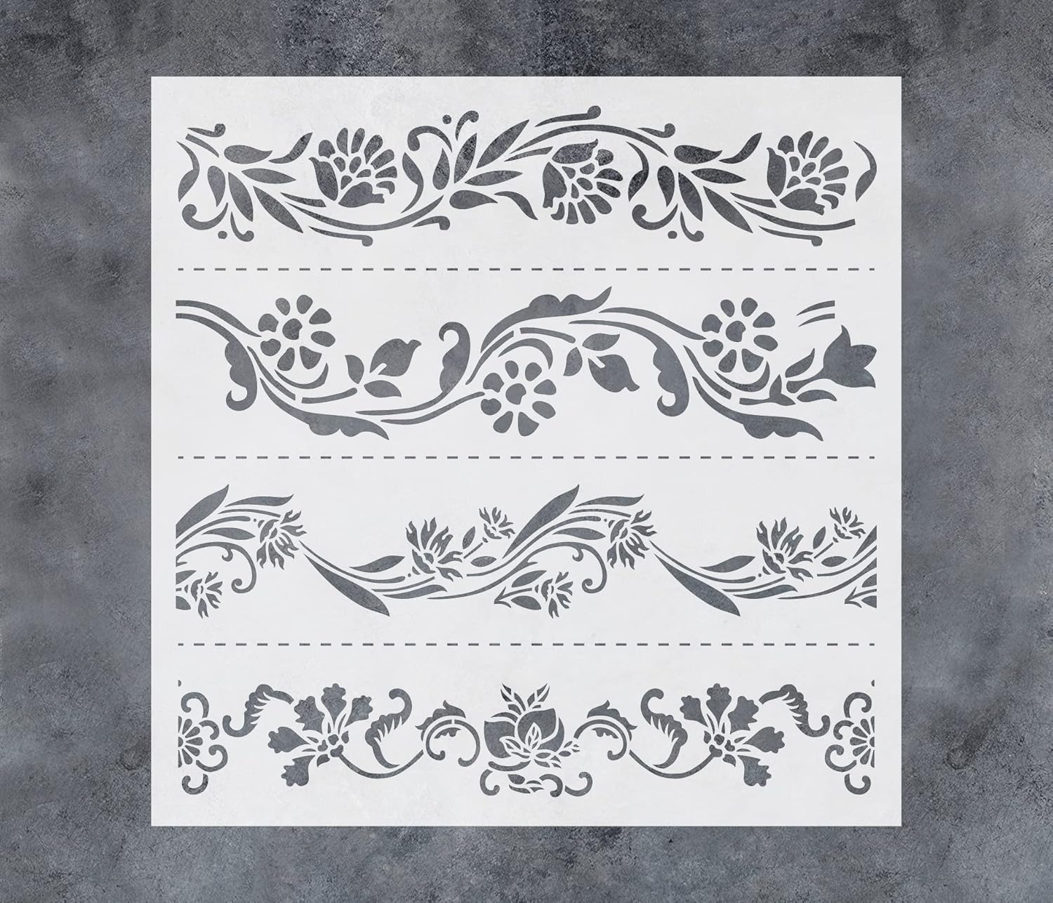 Floral Border Stencil 12x12Inch Reusable Stencil R93870