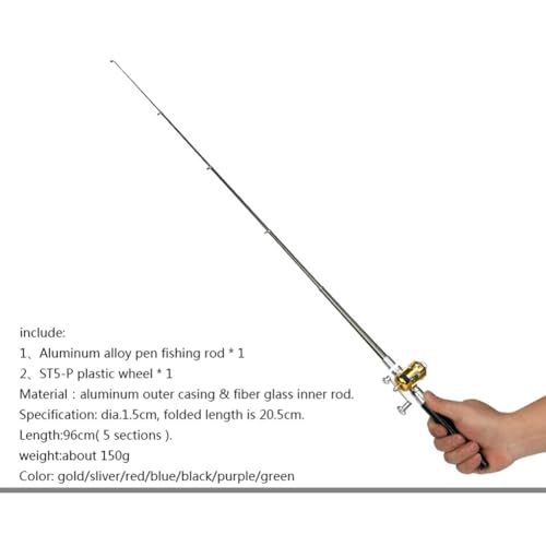 Portable Telescopic Fishing Rod with Spinning Reel Combo Kit Q575482