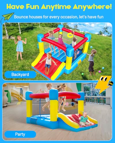 6.7'x8.4' Inflatable Bounce House with Slide N2711