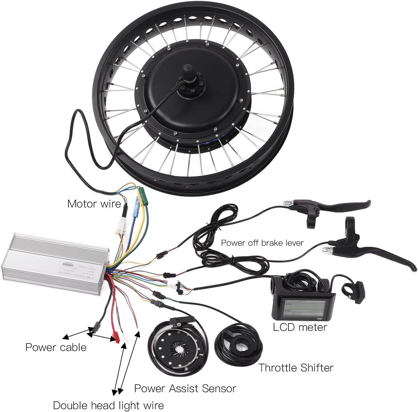 20 Inch 1500W Electric Bike Conversion Kit with Controller E122245