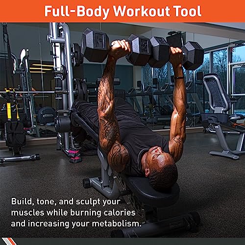 Pair Rubber Encased Hex Dumbbell M46289