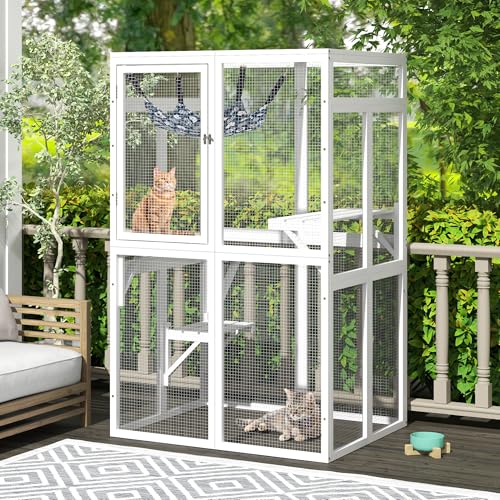 Black Wooden Cat Enclosure O831470