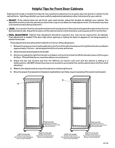 Espresso Curio Cabinet with Six Glass Shelves and Locking Door M385