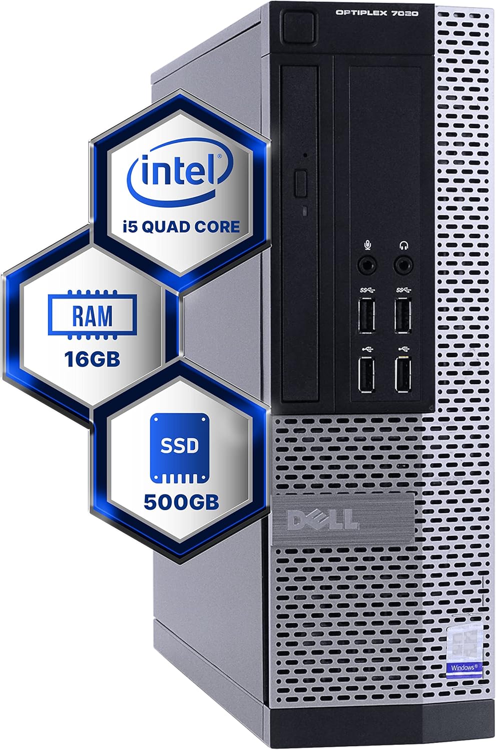 16GB DDR3 RAM 500GB SSD Windows 10 Professional Desktop Computer Z698791