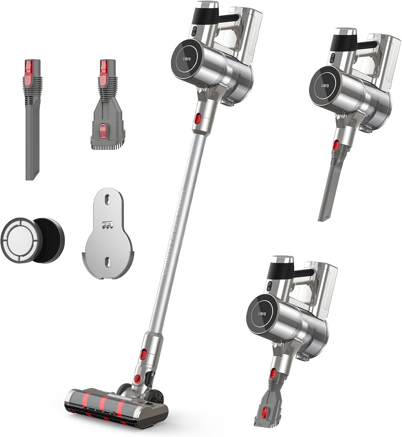Cordless Stick Vacuum Cleaner 28KPA 3 in 1 Lightweight with LED Headlights Detachable Battery U999871