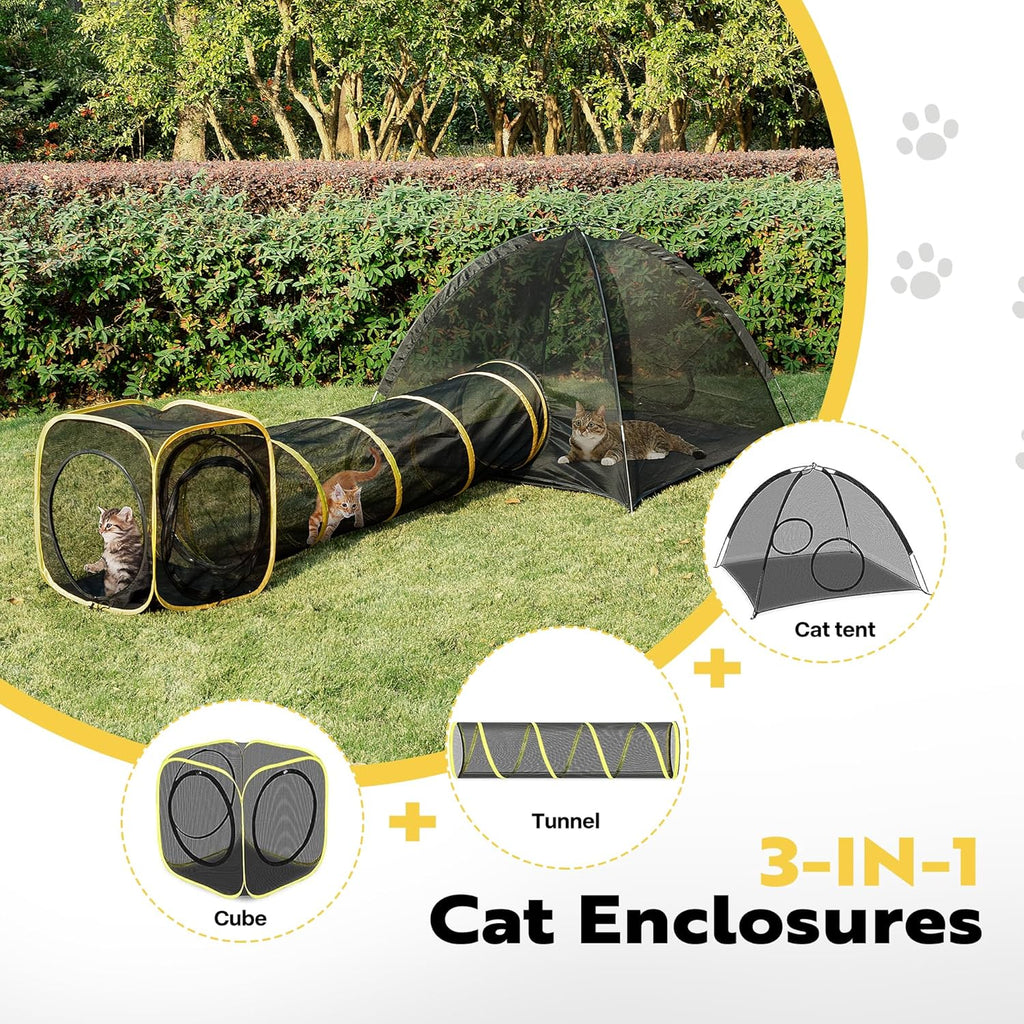Outdoor Cat Enclosures Portable Catio with Cat Tent C3788
