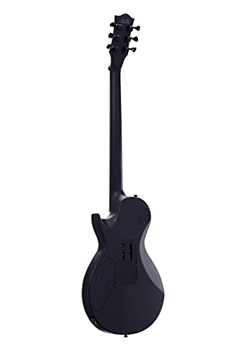 Satin Black Solid Body Electric Guitar with Floyd Rose Tremolo B317