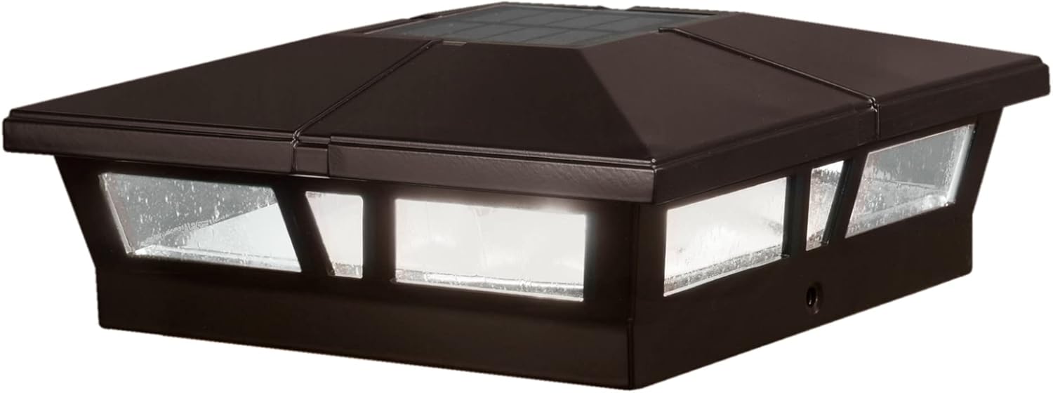 6x6 Brown Aluminum Solar Post Cap U1741