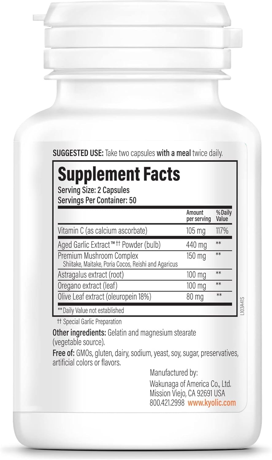 100 Capsules Aged Garlic Extract M362