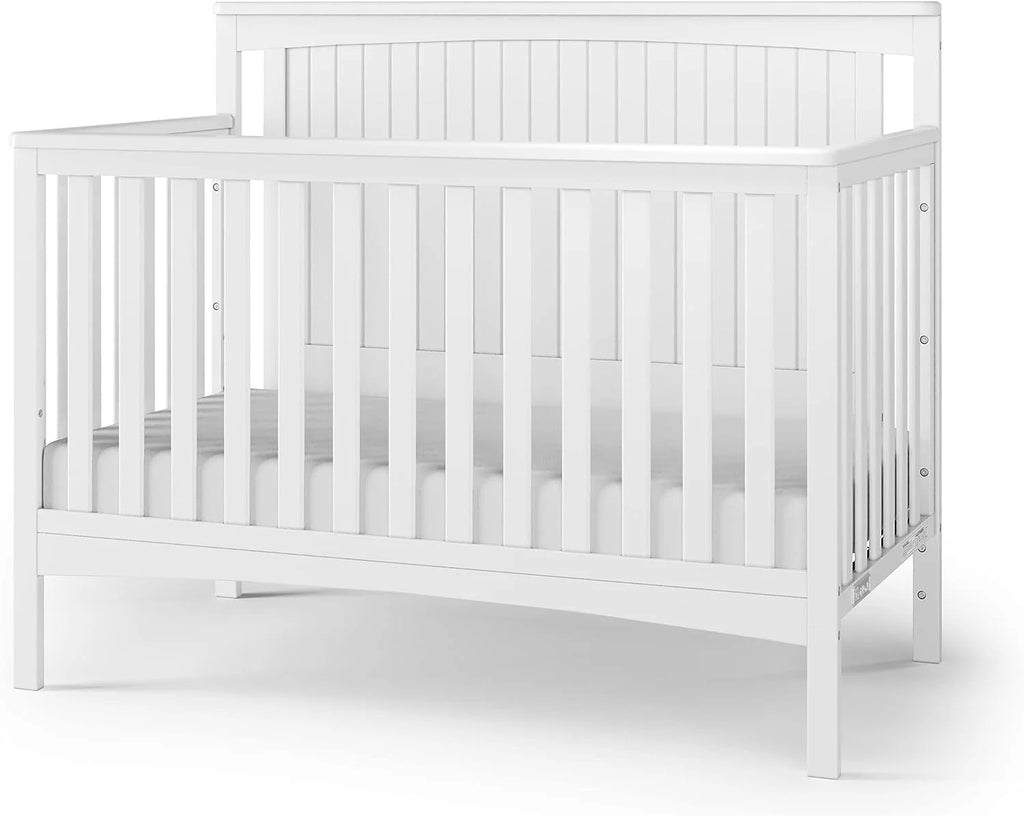 4-in-1 Convertible Crib, Matte White S920