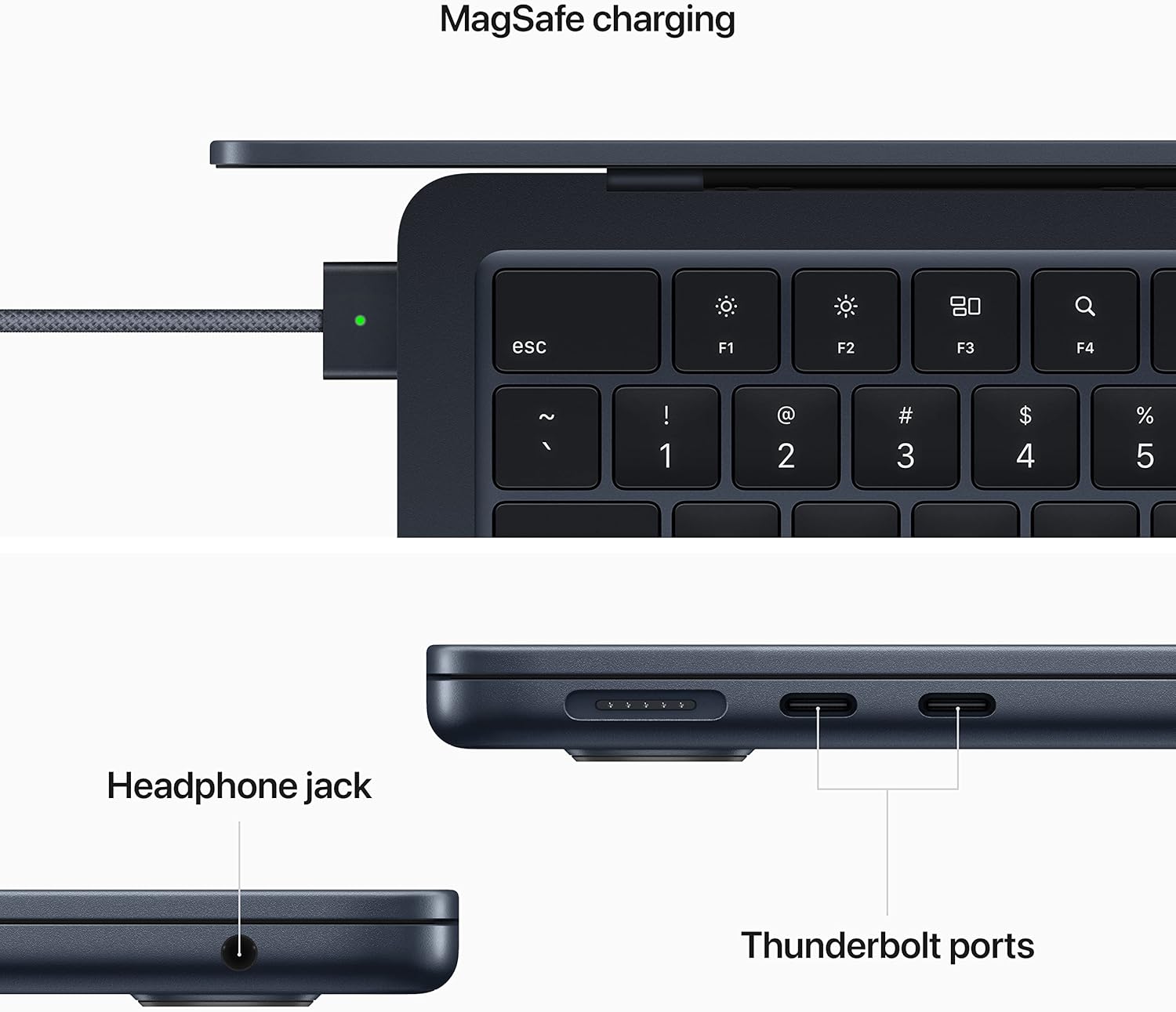MacBook Air 13-inch with Apple M2 Chip 8-Core CPU 24GB RAM 1TB Storage Midnight K211