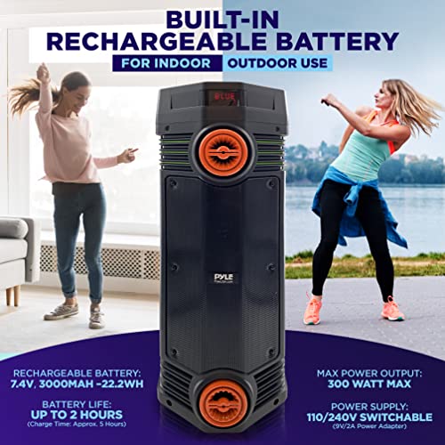 300W Dual 6.5” Rechargeable Bluetooth PA Speaker L648