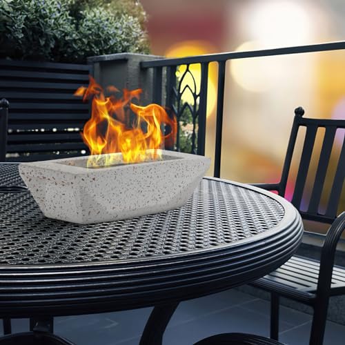 Concrete-Black 12.5" Portable Tabletop Fire Pit Bowl U184832